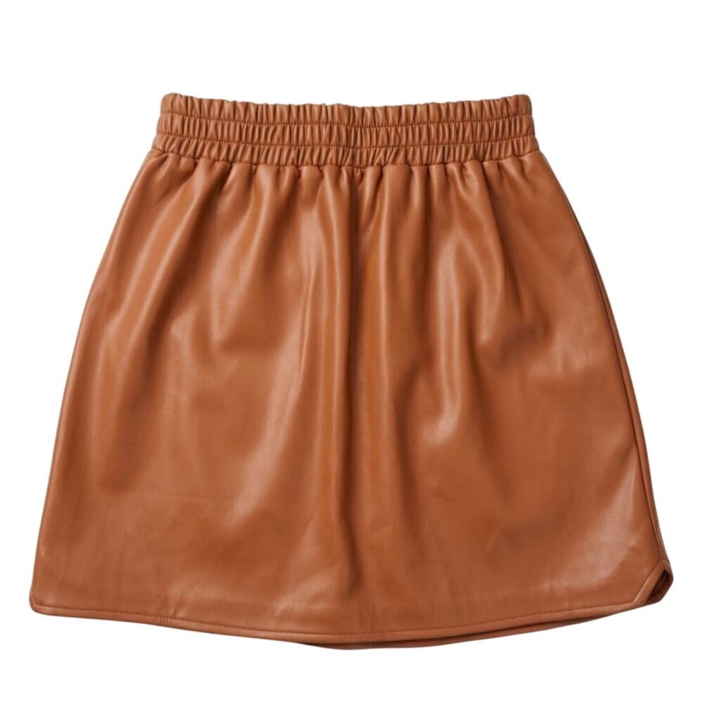 JS71 Vegan Leather Mini Skirt Size Small
